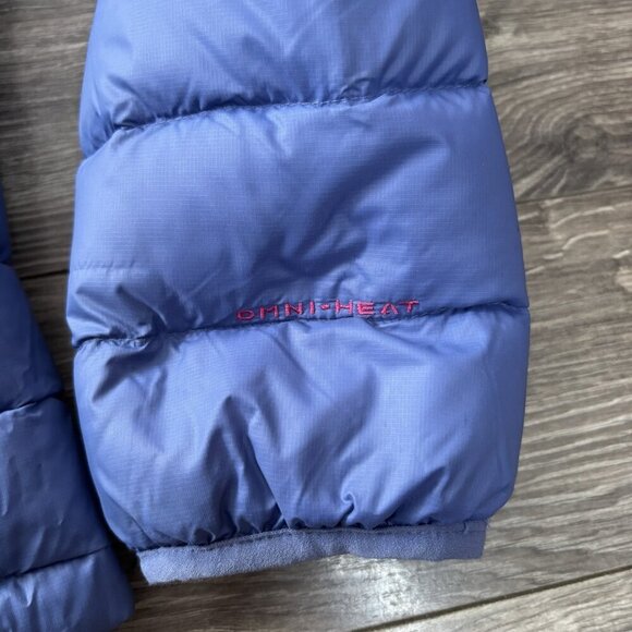 Columbia Sister Brook II Down Jacket Womens M Blue Pink Omni Heat 700 Fill Down - Picture 4 of 16